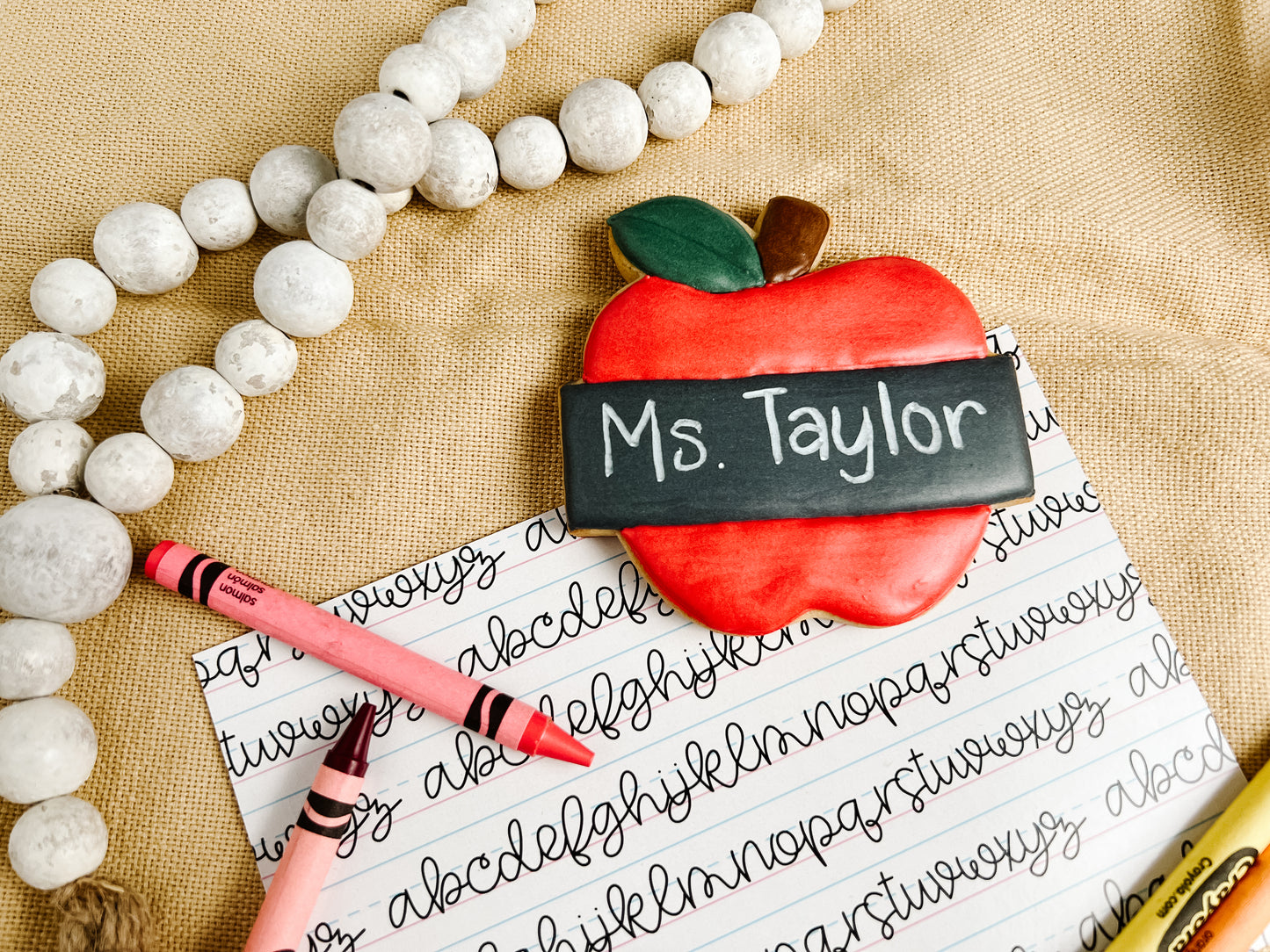 Personalized Chalkboard Apple